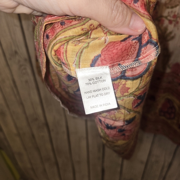 Bell by Alicia Bell Bohemian Floral Pattern  Top with tassels Sz S - Picture 6 of 7